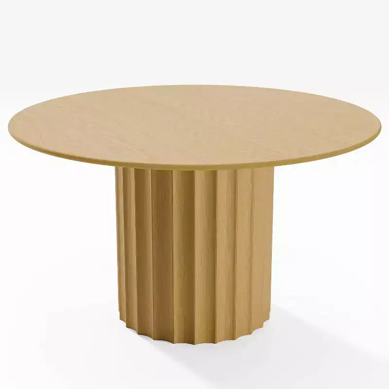 Dovelina 52 Round Dining Table Modern Wood Kitchen Table Dining Room Table for 6 People