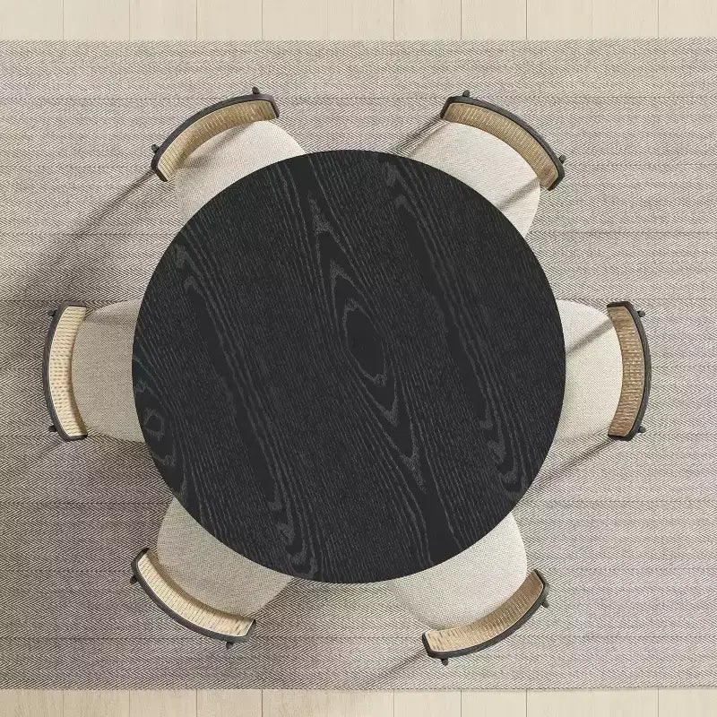 Dovelina 52 Round Dining Table Modern Wood Kitchen Table Dining Room Table for 6 People