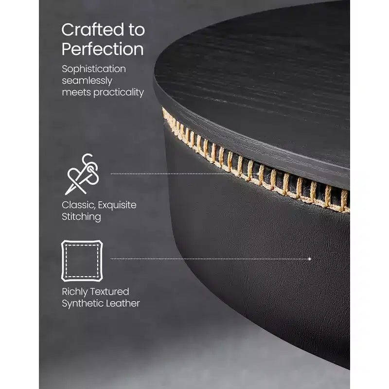 VASAGLE EKHO Collection - Height Adjustable Round Bar Table with Storage