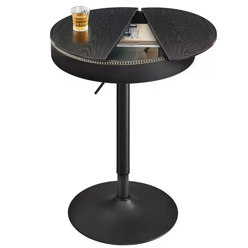 VASAGLE EKHO Collection - Height Adjustable Round Bar Table with Storage