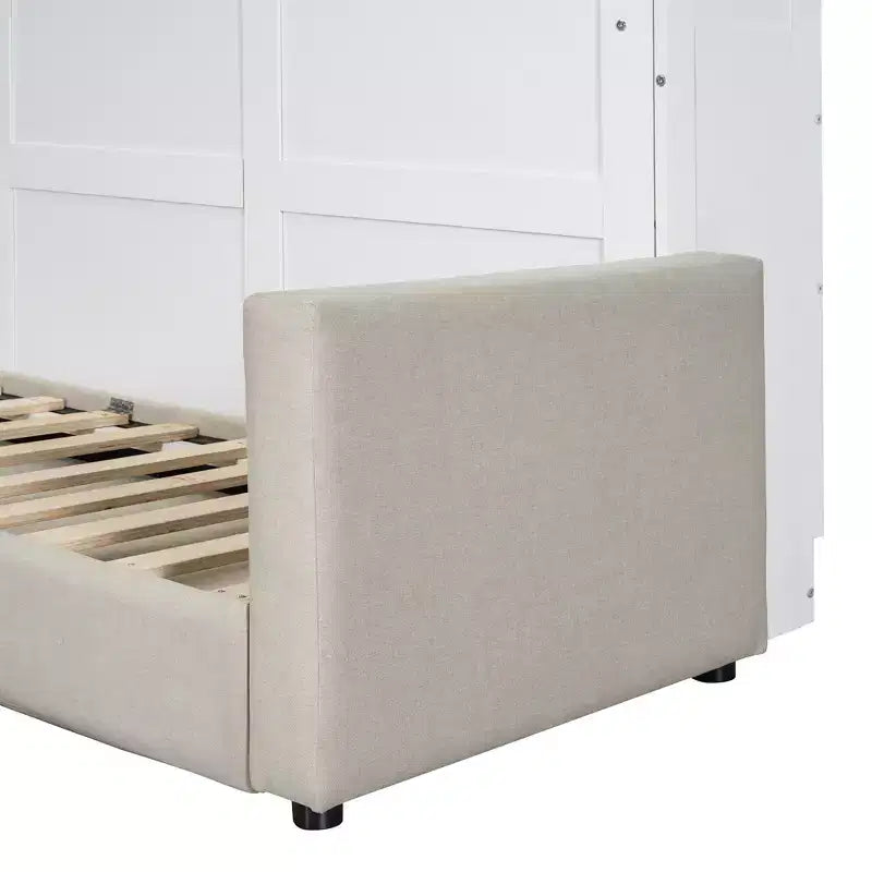 Queen Size Murphy Bed Wall Bed with 4-Seater Sofa and Storage Shelves-ModernLuxe