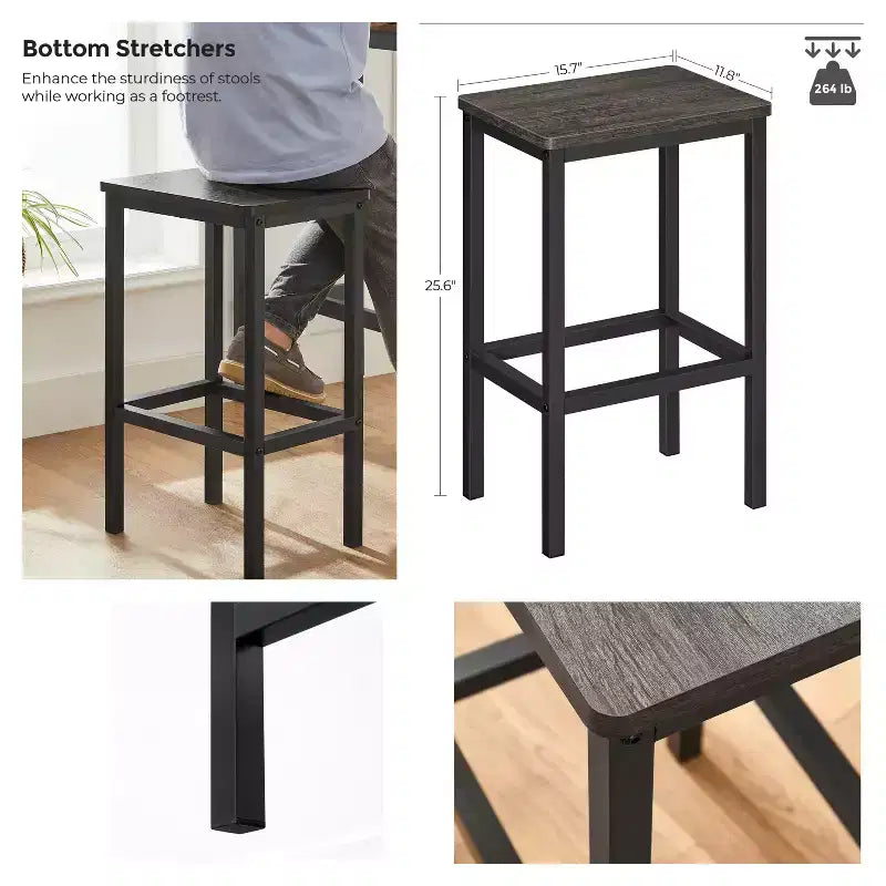 Barstool Set Of 2 Kitchen Stools Stools For Kitchen Island Breakfast Bar Stools Metal Bar Stools Bar Chairs Farmhouse Bar Stools Bar Height Stools