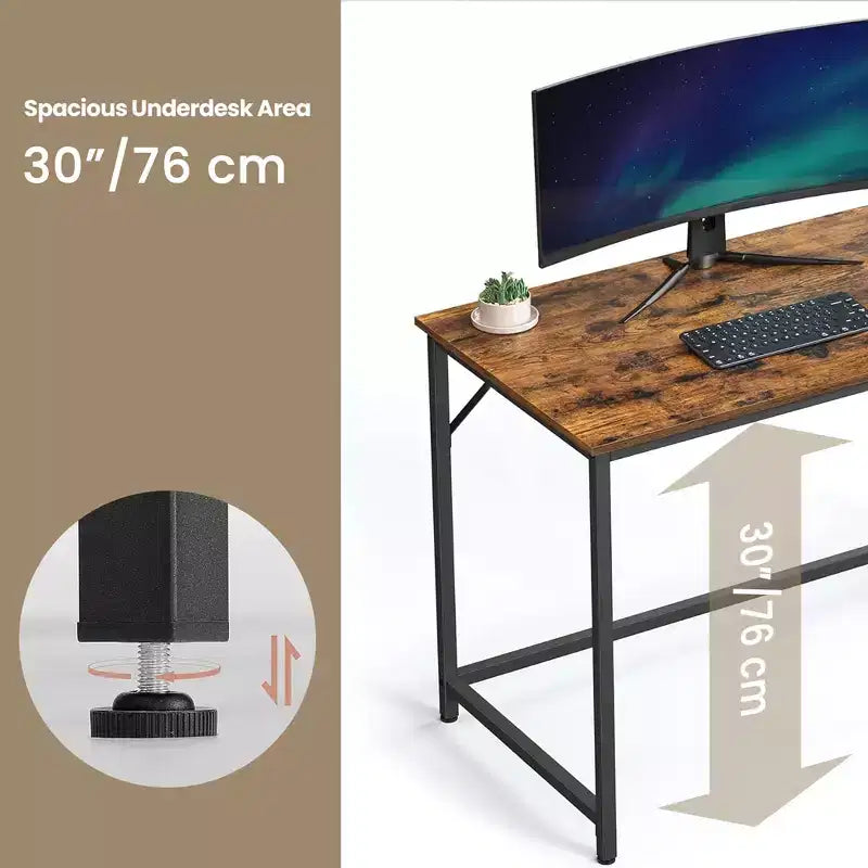 Industrial Style Computer Desk, Gaming Desk, Home Office Desk