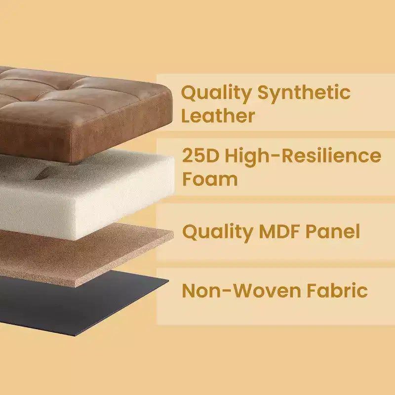 15 Ottoman with Storage, Folding Footstool, Storage Ottoman Bench, Cube Storage Chest Bedroom Bench with Storage 660 lb Load Capacity