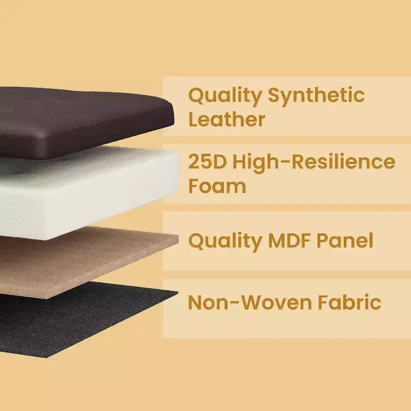 15 Ottoman with Storage, Folding Footstool, Storage Ottoman Bench, Cube Storage Chest Bedroom Bench with Storage 660 lb Load Capacity