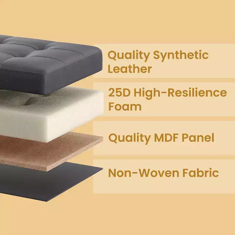 15 Ottoman with Storage, Folding Footstool, Storage Ottoman Bench, Cube Storage Chest Bedroom Bench with Storage 660 lb Load Capacity