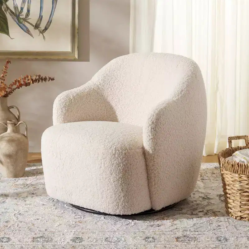 Theoden Swivel Accent Chair - ACH4524A - Off White - Safavieh