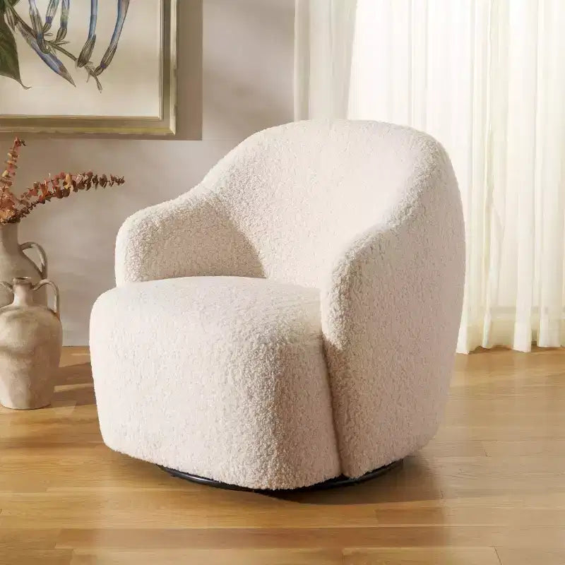Theoden Swivel Accent Chair - ACH4524A - Off White - Safavieh