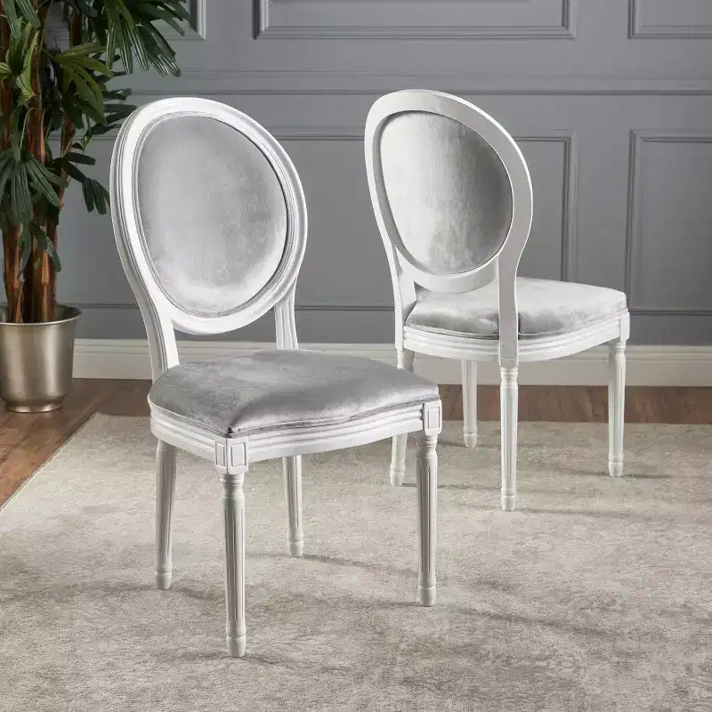 GDFStudio Newman French Country Upholstered Dining Chairs (Set of 2)