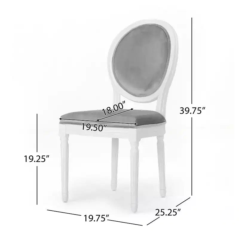 GDFStudio Newman French Country Upholstered Dining Chairs (Set of 2)