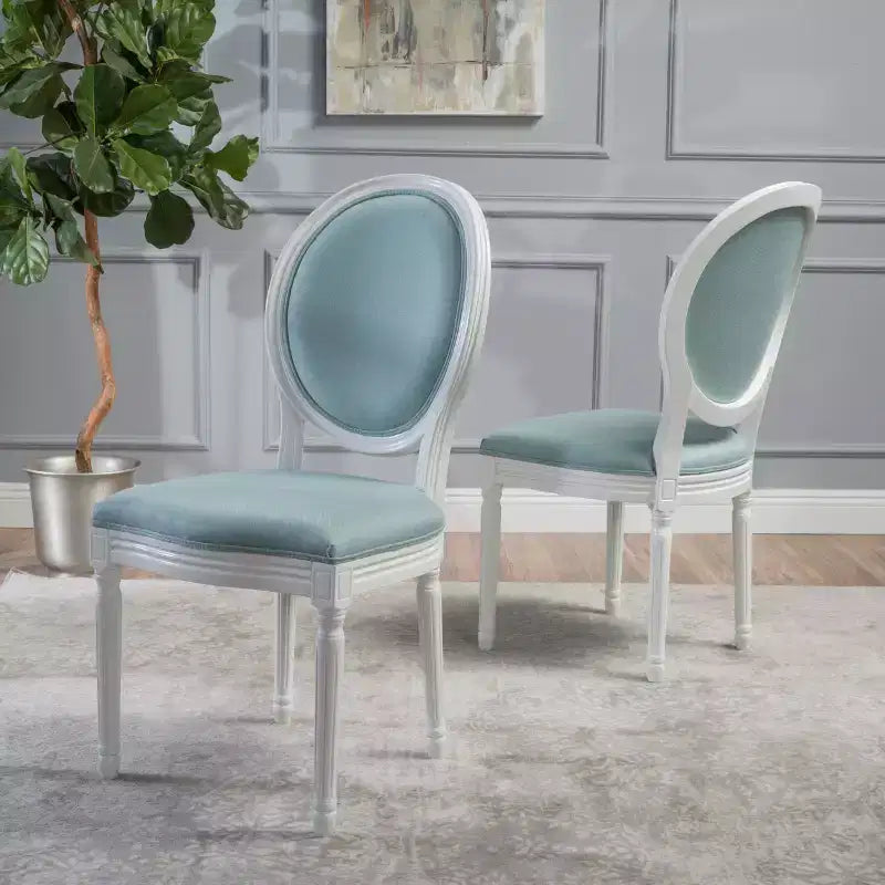 GDFStudio Newman French Country Upholstered Dining Chairs (Set of 2)