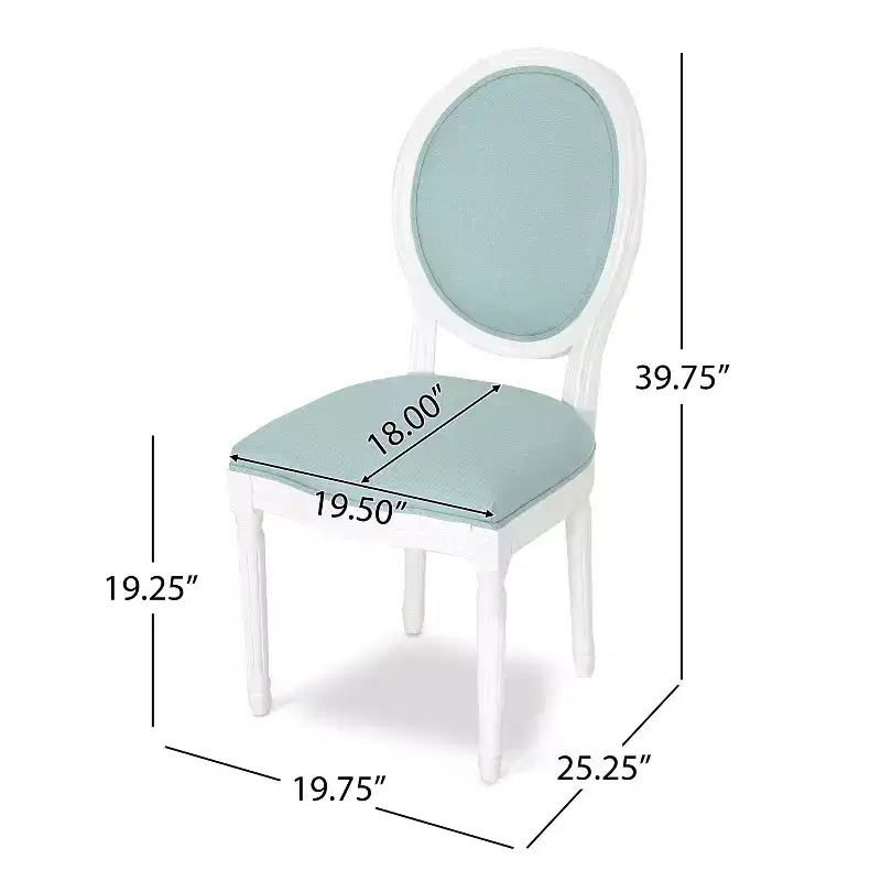 GDFStudio Newman French Country Upholstered Dining Chairs (Set of 2)