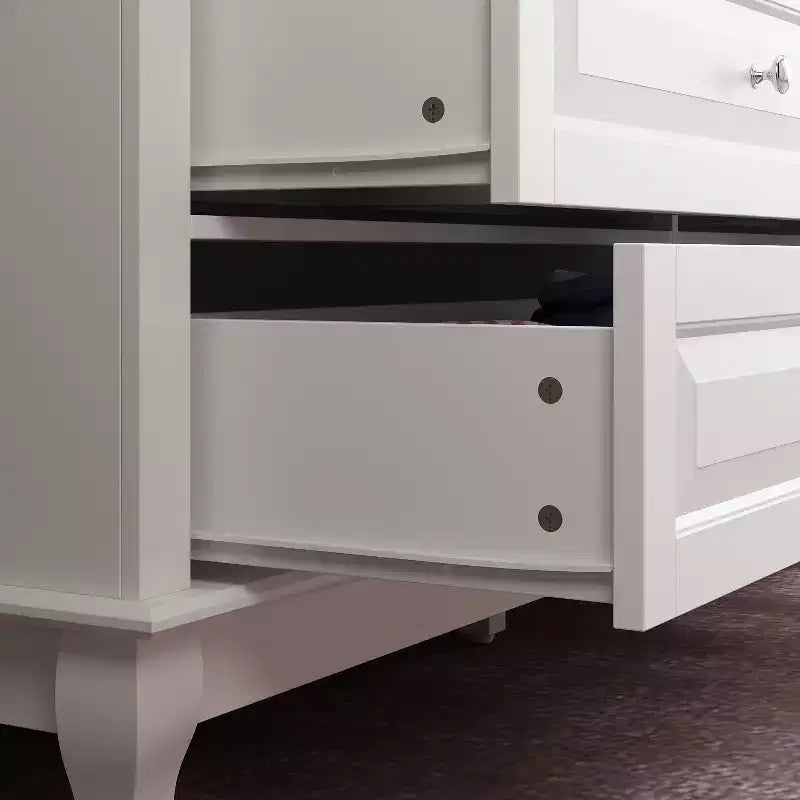 Famapy 9 Drawer Dresser Classic Style Metal Button Handles 5 Support Legs
