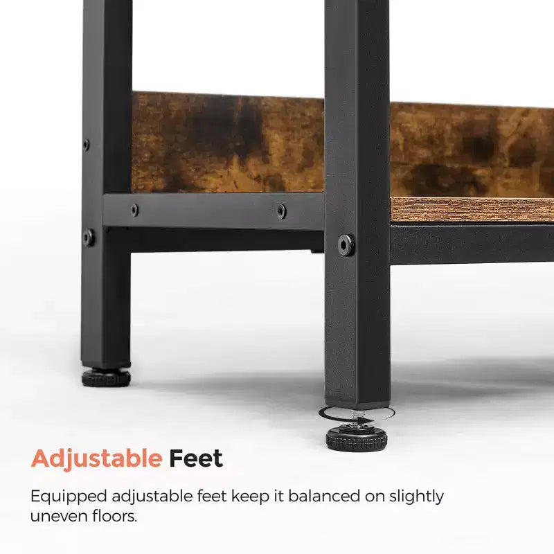Bookshelf, Cube Shelf, Console Table, TV Stand with 6 Storage Cubes, 13 x 47.2 x 31.5 Inches Industrial Design, Rustic Brown