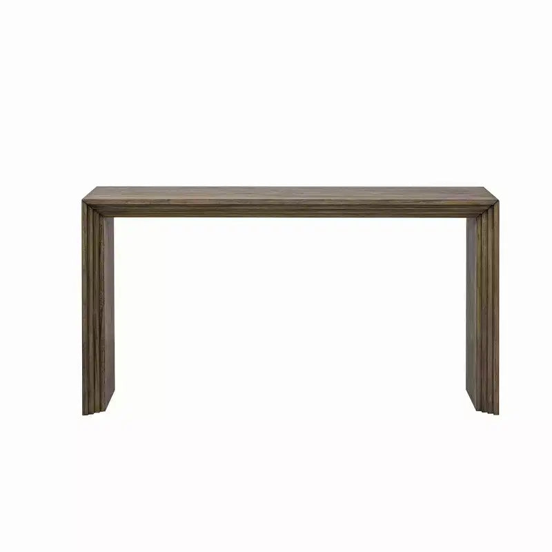 59.2W Modern Style Console Table with Paulownia Solid Wood Veneer, Suitable for Foyer, Living Room or Entryway - ModernLuxe