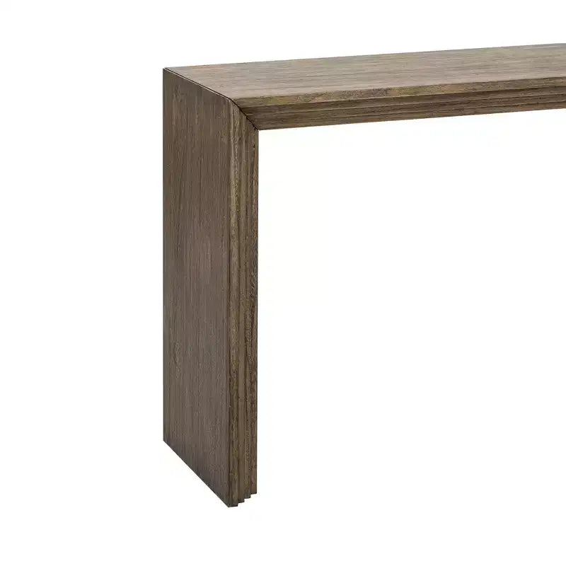 59.2W Modern Style Console Table with Paulownia Solid Wood Veneer, Suitable for Foyer, Living Room or Entryway - ModernLuxe