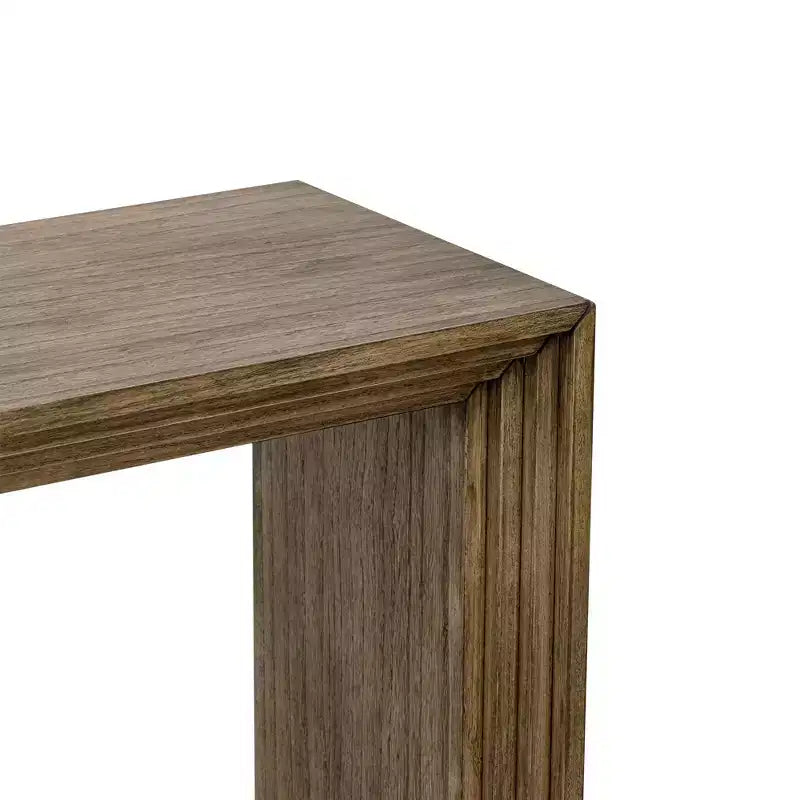 59.2W Modern Style Console Table with Paulownia Solid Wood Veneer, Suitable for Foyer, Living Room or Entryway - ModernLuxe