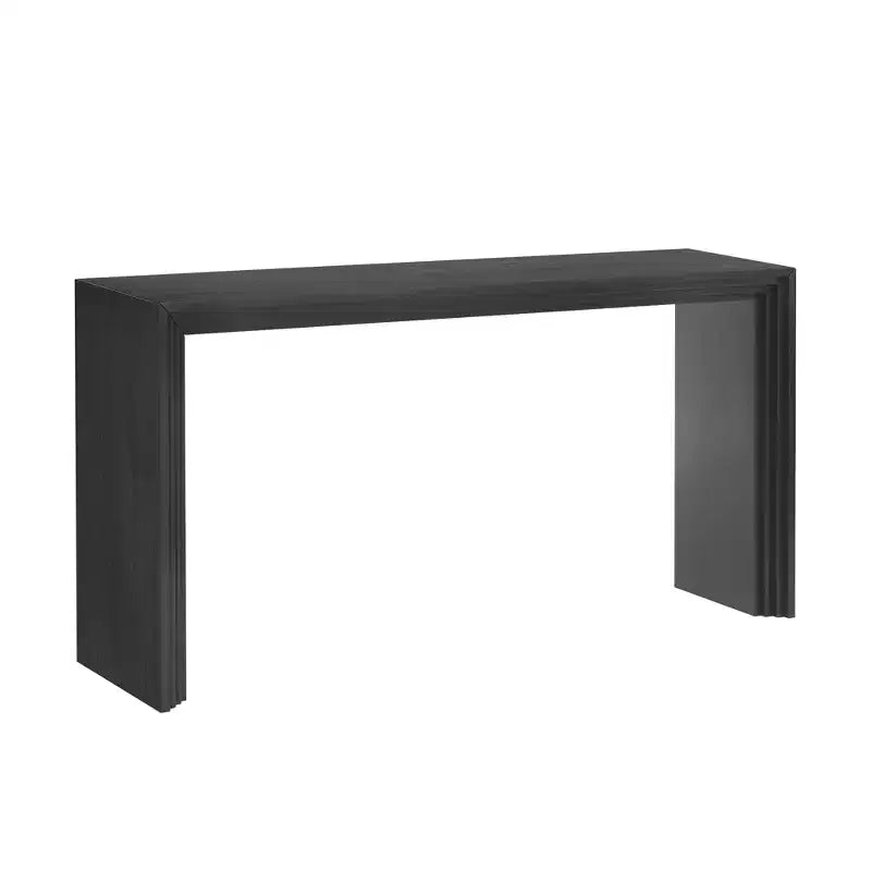 59.2W Modern Style Console Table with Paulownia Solid Wood Veneer, Suitable for Foyer, Living Room or Entryway - ModernLuxe