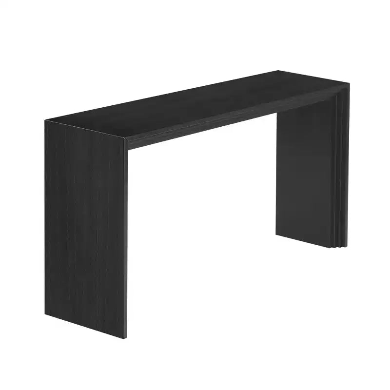 59.2W Modern Style Console Table with Paulownia Solid Wood Veneer, Suitable for Foyer, Living Room or Entryway - ModernLuxe