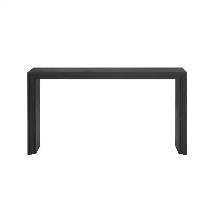 59.2W Modern Style Console Table with Paulownia Solid Wood Veneer, Suitable for Foyer, Living Room or Entryway - ModernLuxe