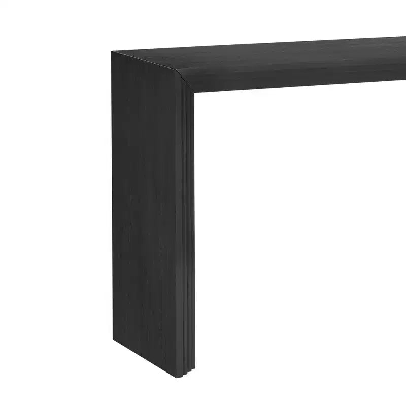 59.2W Modern Style Console Table with Paulownia Solid Wood Veneer, Suitable for Foyer, Living Room or Entryway - ModernLuxe